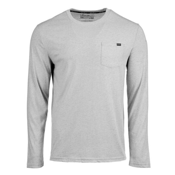 Eddie Bauer Men's Heather Grey Crew Neck Long Sleeve Jersey Size Medium - Picture 1 of 9